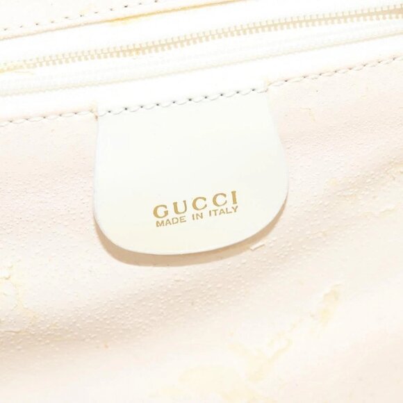GUCCI Vanity Cosmetic Pouch Patent 2way Gold White 000 270 0323 Auth ep8794 - Picture 11 of 15